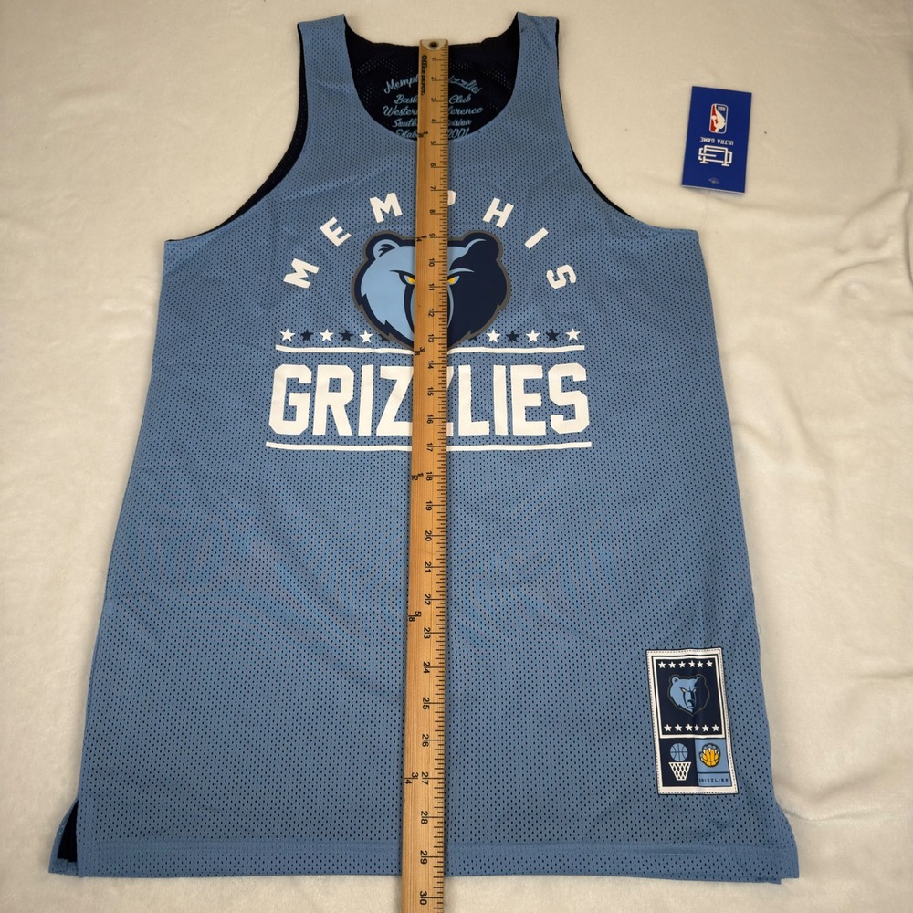NBA Memphis Grizzlies Reversible Mesh Tank Top‎ Ultra Game Blue Navy Mens Small - Picture 7 of 12